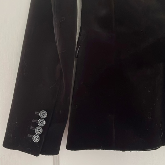 J. Crew Women’s 0P Black Velvet Blazer Single Front Button Lined - Picture 12 of 14